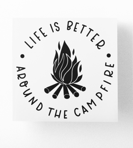 Life Is Better Around The Campfire Adventure Sticker by WinsterCreations™ Official Store