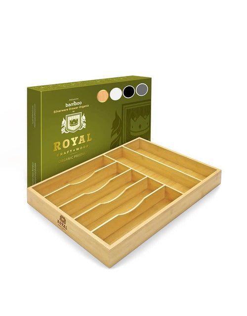 Load image into Gallery viewer, Silverware tray 7 Slots by Royal Craft Wood

