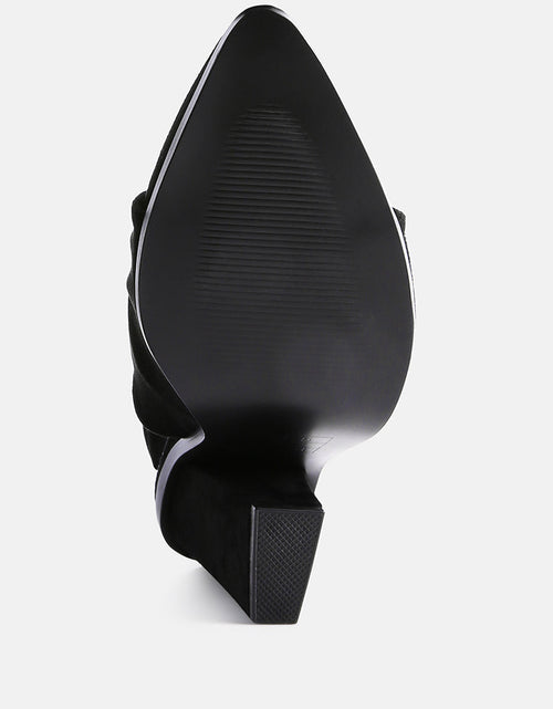 Load image into Gallery viewer, mama fav lace up block heel mules by London Rag
