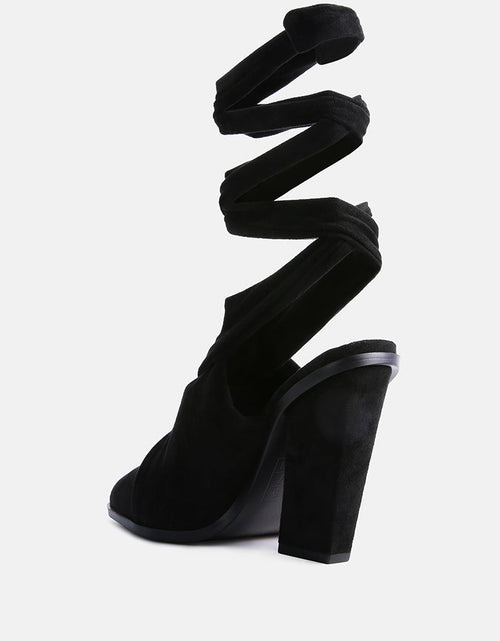 Load image into Gallery viewer, mama fav lace up block heel mules by London Rag
