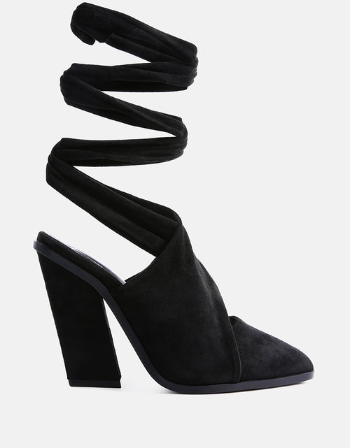 Load image into Gallery viewer, mama fav lace up block heel mules by London Rag
