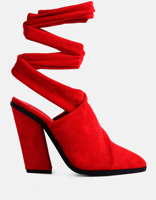 Load image into Gallery viewer, mama fav lace up block heel mules by London Rag

