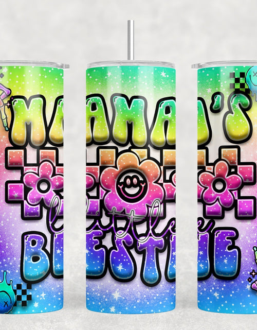 Load image into Gallery viewer, Mamas Little Bestie - 20 oz Steel Skinny Tumbler - Optional Blue Tooth Speaker - Speaker Color will Vary by Rowdy Ridge Co
