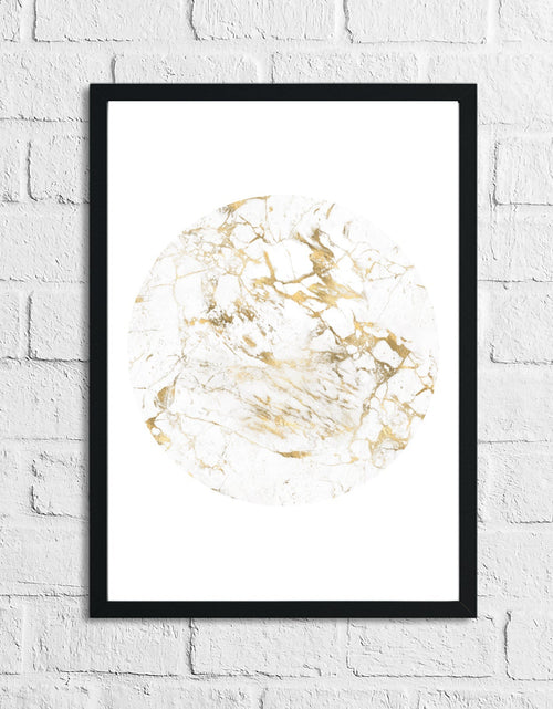 Load image into Gallery viewer, Marble White Gold Circle Home Simple Home Wall Decor Print by WinsterCreations™ Official Store

