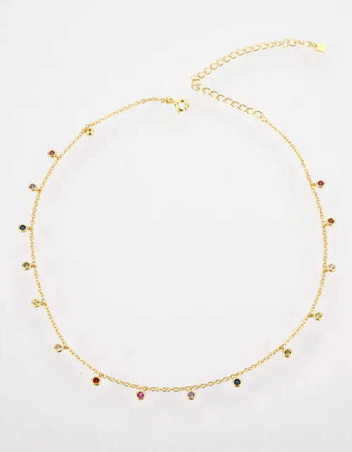 Load image into Gallery viewer, Daween Rainbow Stone Necklace by Marigold Shadows
