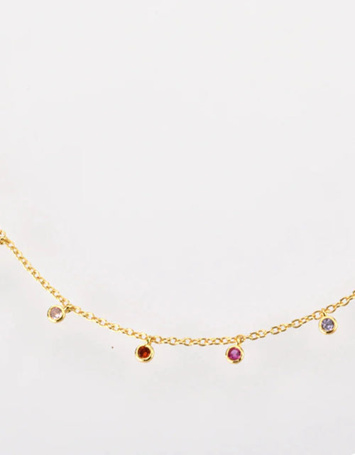 Load image into Gallery viewer, Daween Rainbow Stone Necklace by Marigold Shadows
