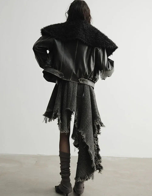Load image into Gallery viewer, Frandie Asymmetrical Frayed Dress by Marigold Shadows
