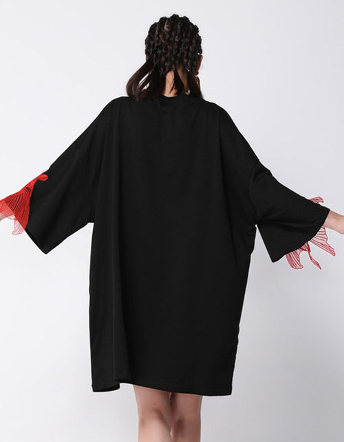 Load image into Gallery viewer, Kingyo Embroidered Goldfish Dress by Marigold Shadows
