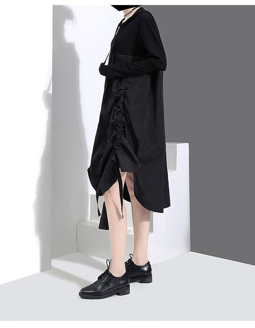 Load image into Gallery viewer, Lindy Ruched Babydoll Dress by Marigold Shadows
