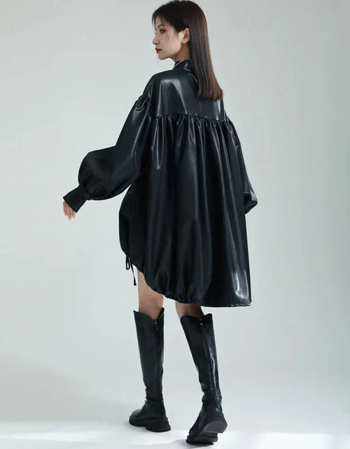 Load image into Gallery viewer, Paoula Ruched Dress - Black by Marigold Shadows

