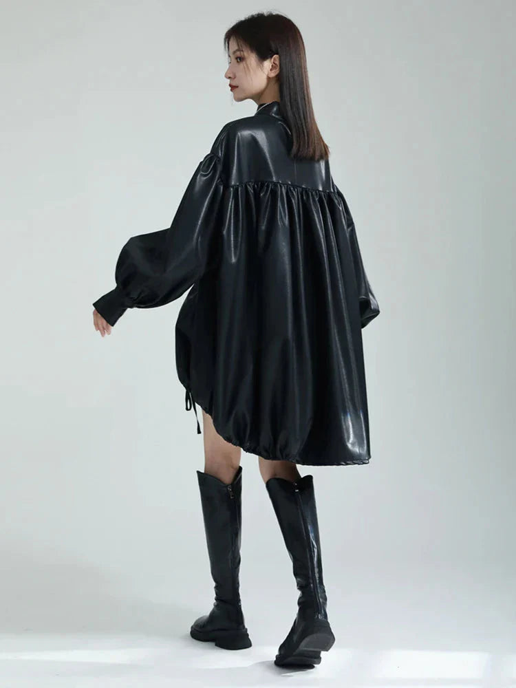 Paoula Ruched Dress - Black by Marigold Shadows