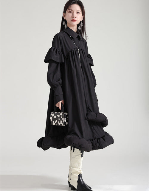 Load image into Gallery viewer, Plufey Long Sleeve Puff Dress - Black by Marigold Shadows

