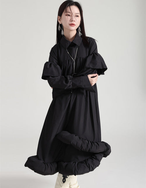 Load image into Gallery viewer, Plufey Long Sleeve Puff Dress - Black by Marigold Shadows
