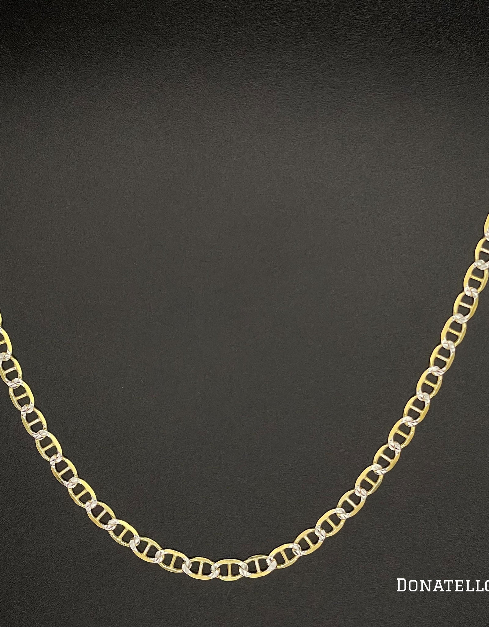 Sterling Silver 925 Mariner Link Chain 2.5MM, 16"-24", Anchor Chain Necklace, Two Tone Italian Made Sterling Silver 925 Unisex Chain by Donatello Gian