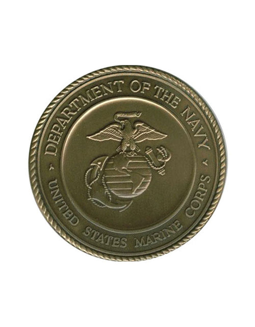Load image into Gallery viewer, Marine Corps Brass service medallion by The Military Gift Store
