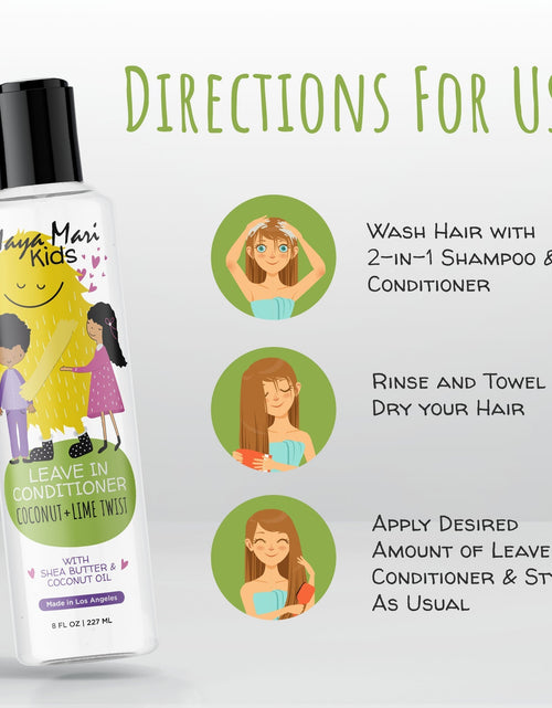 Load image into Gallery viewer, Maya Mari Kids Leave-in Conditioner With Coconut Oil, Shea Butter, and Marula Oil, Coconut and Lime Twist, 8 oz by  Los Angeles Brands

