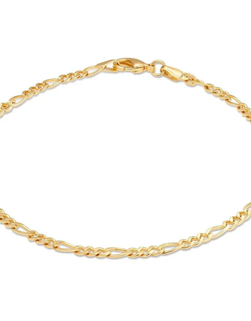 Load image into Gallery viewer, RMZ GOLD NYC 18K Gold Plated 4mm Figaro Anklet
