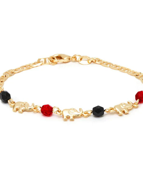 Load image into Gallery viewer, RMZ GOLD NYC 18K Gold Plated Red &amp; Black Mariner Bracelet
