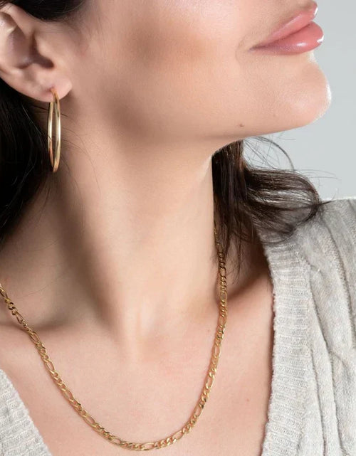 Load image into Gallery viewer, RMZ GOLD NYC 18K Gold Plated 4.5mm Figaro Chain Necklace
