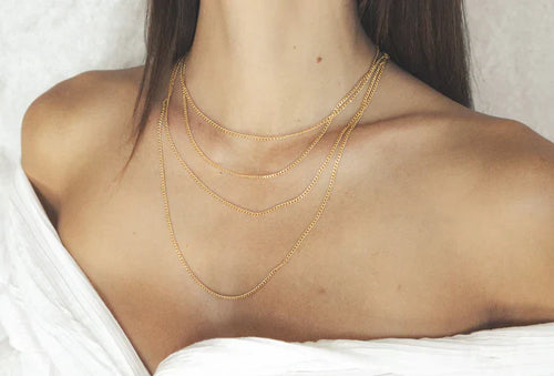 Load image into Gallery viewer, RMZ GOLD NYC 18K Gold Plated 2mm Cuban Link Necklace
