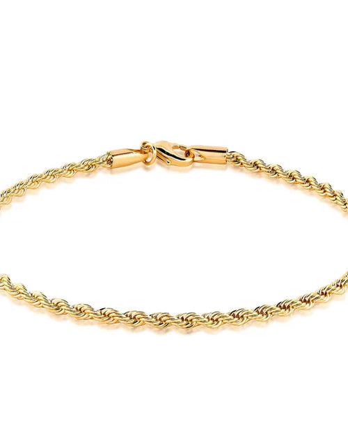 Load image into Gallery viewer, RMZ GOLD NYC 18k Gold Plated Braided Rope Anklet
