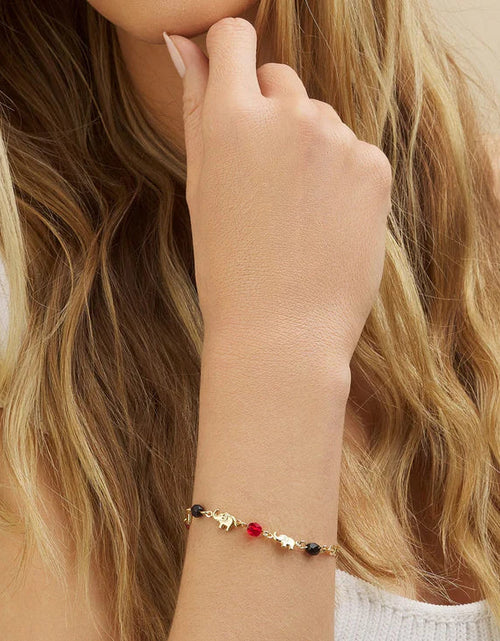 Load image into Gallery viewer, RMZ GOLD NYC 18K Gold Plated Red &amp; Black Mariner Bracelet
