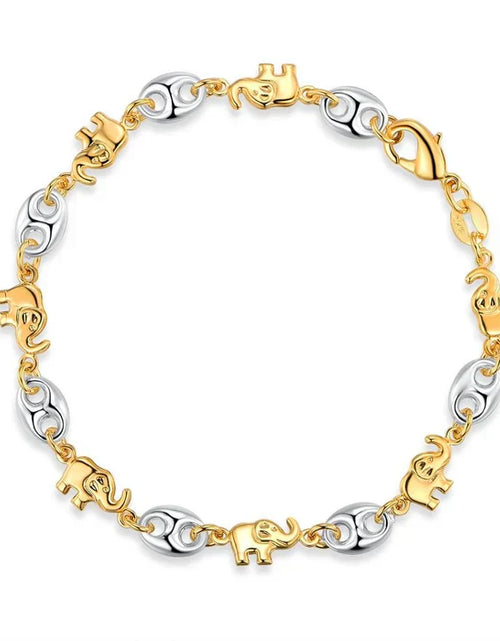 Load image into Gallery viewer, RMZ GOLD NYC 18K Gold Two-Tone Elephant Bracelet
