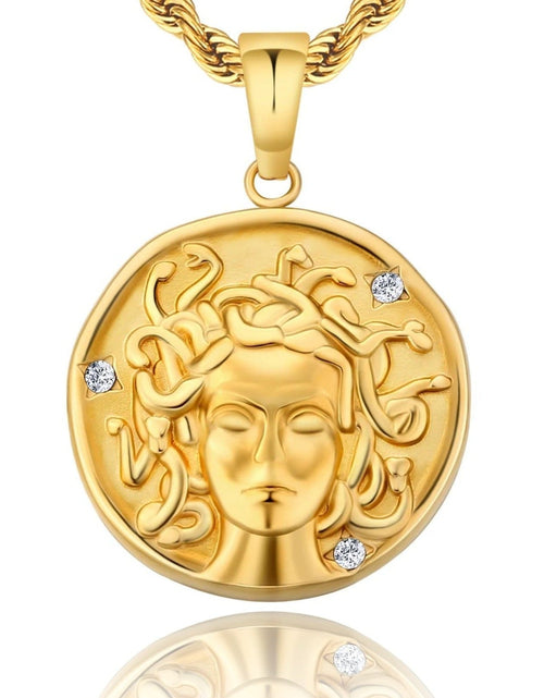 Load image into Gallery viewer, Medusa Head Coin Pendant Necklace by Bling Proud | Urban Jewelry Online Store
