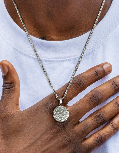 Load image into Gallery viewer, Medusa Head Coin Pendant Necklace by Bling Proud | Urban Jewelry Online Store
