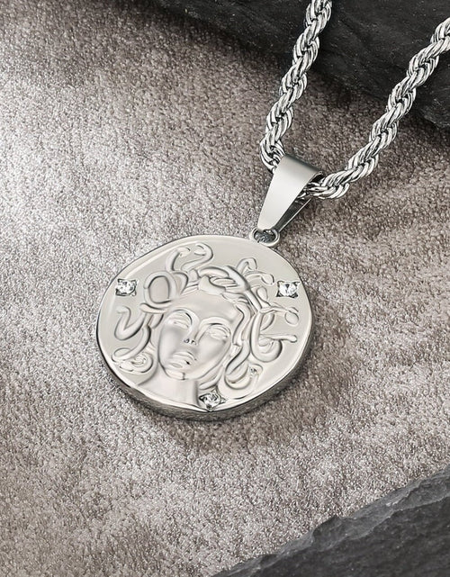 Load image into Gallery viewer, Medusa Head Coin Pendant Necklace by Bling Proud | Urban Jewelry Online Store
