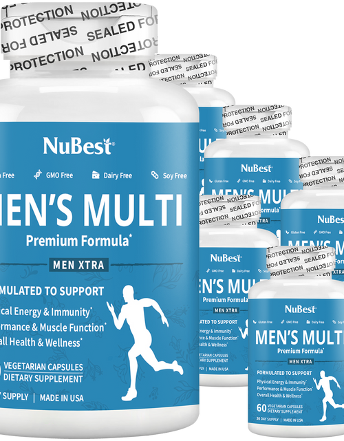 Load image into Gallery viewer, Men's Multi, Men Xtra, Energy, Immunity &amp; Health Boost, 60 Vegan Capsules by NuBest Nutrition®

