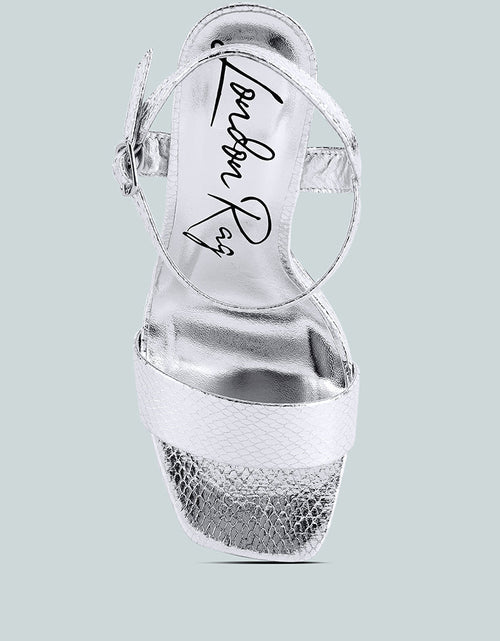Load image into Gallery viewer, merengue textured high block heel sandals by London Rag
