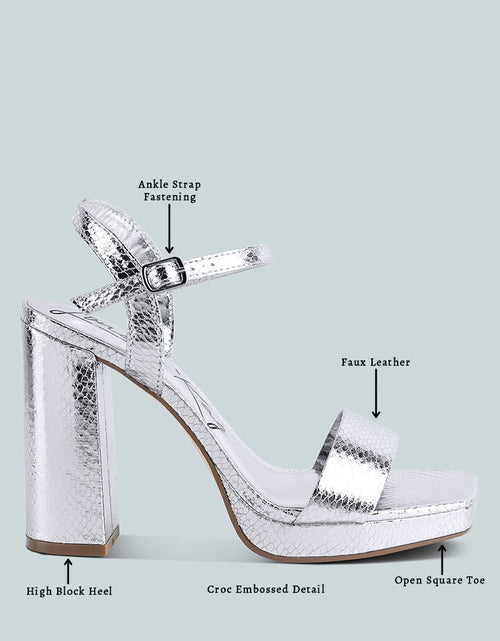 Load image into Gallery viewer, merengue textured high block heel sandals by London Rag
