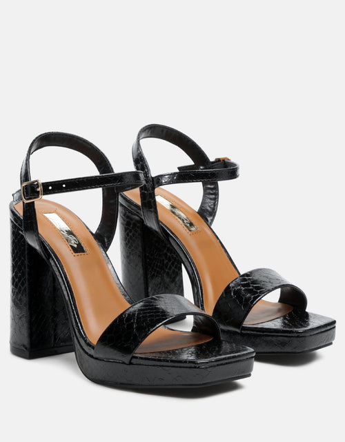 Load image into Gallery viewer, merengue textured high block heel sandals by London Rag
