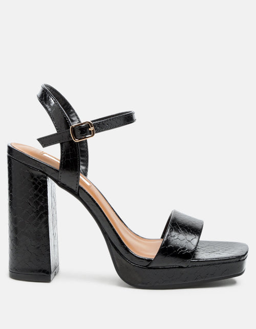 Load image into Gallery viewer, merengue textured high block heel sandals by London Rag
