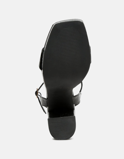 Load image into Gallery viewer, merengue textured high block heel sandals by London Rag
