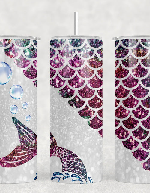 Load image into Gallery viewer, Mermaid Tail|Skinny Tumbler|Optional Bluetooth Speaker| Speaker Color Varies by Rowdy Ridge Co

