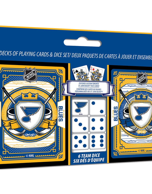 Load image into Gallery viewer, St. Louis Blues - 2-Pack Playing Cards &amp; Dice Set by MasterPieces Puzzle Company INC
