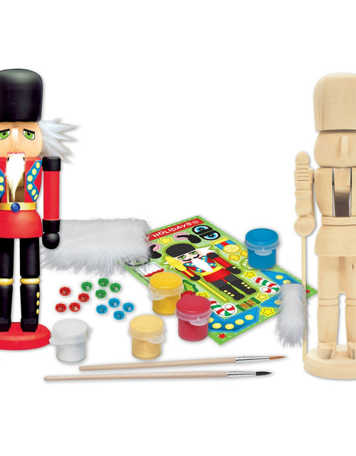 Load image into Gallery viewer, Holiday Craft Kit - Nutcracker Guard Wood Craft &amp; Paint Kit by MasterPieces Puzzle Company INC

