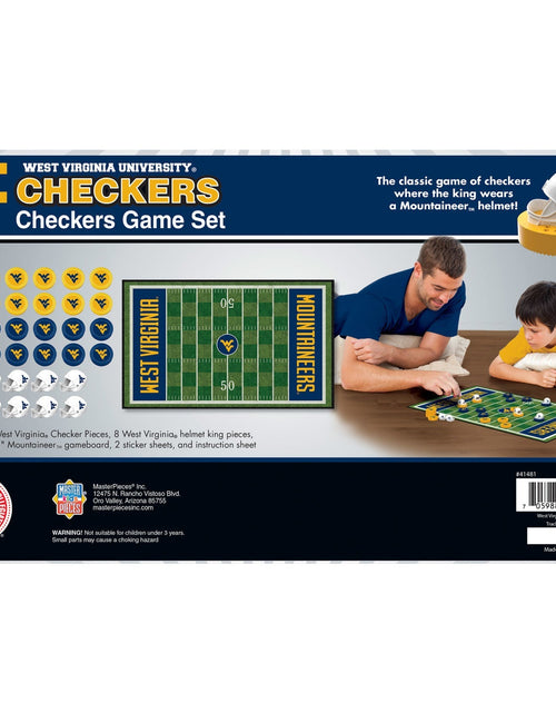 Load image into Gallery viewer, West Virginia Mountaineers Checkers Board Game by MasterPieces Puzzle Company INC
