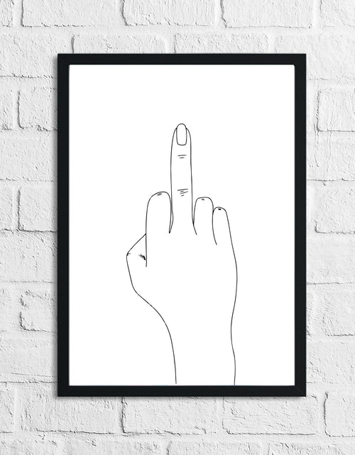 Load image into Gallery viewer, Middle Finger Hand Humorous Funny Bathroom Wall Decor Print by WinsterCreations™ Official Store
