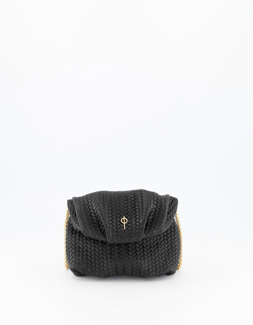 Load image into Gallery viewer, Mini Leda Braid Handbag Black by Ladiesse

