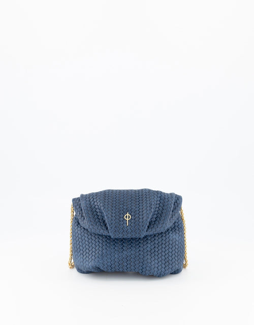 Load image into Gallery viewer, Mini Leda Braid Handbag Navy by Ladiesse
