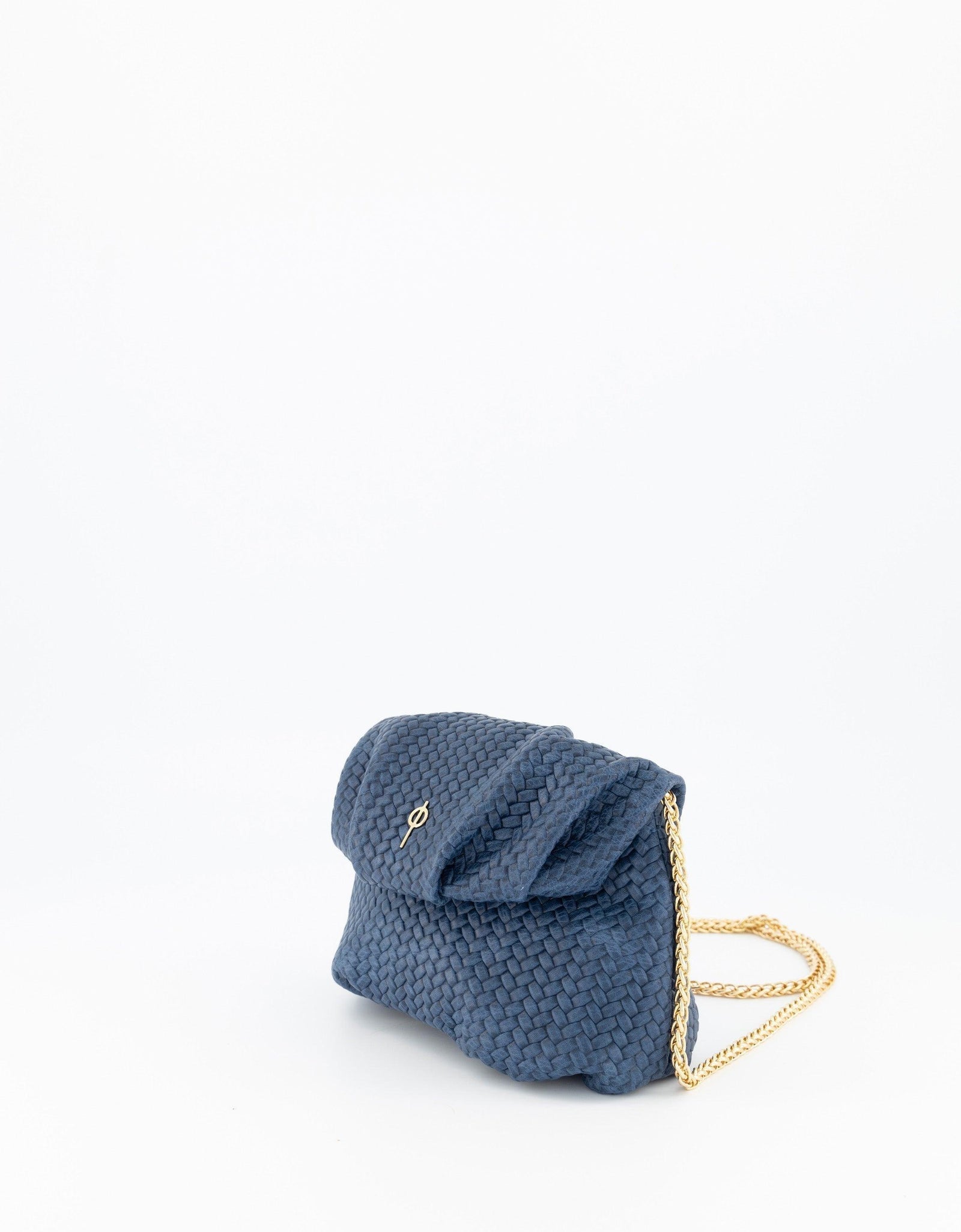 Mini Leda Braid Handbag Navy by Ladiesse