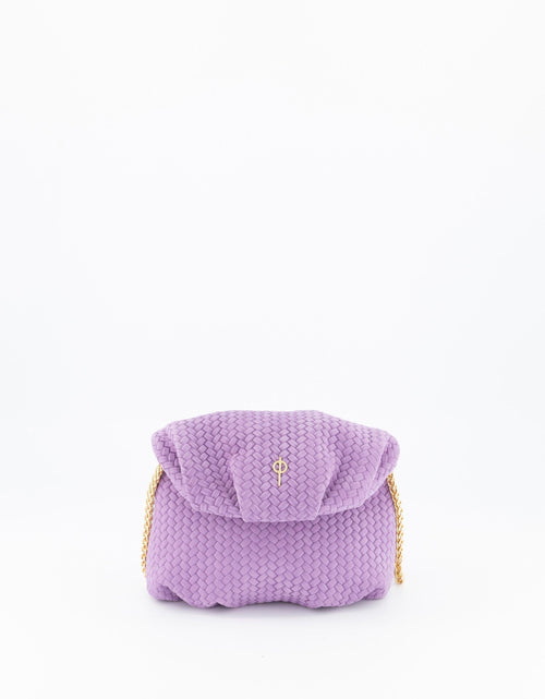 Load image into Gallery viewer, Mini Leda Braid Handbag Purple by Ladiesse
