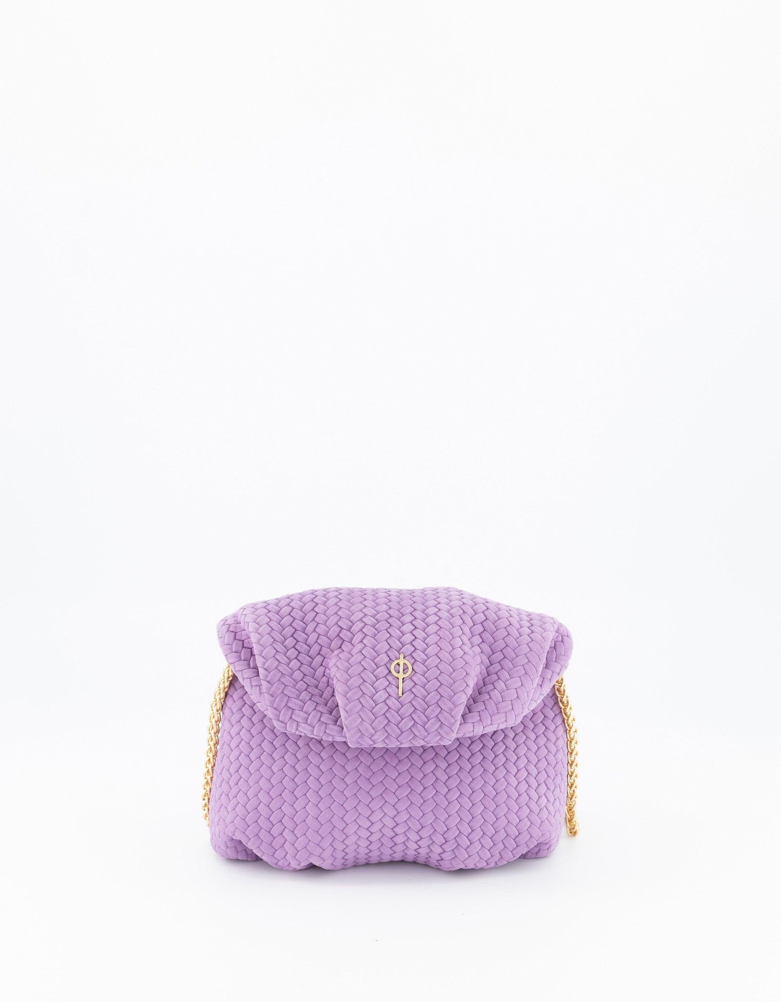 Mini Leda Braid Handbag Purple by Ladiesse