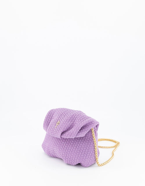 Load image into Gallery viewer, Mini Leda Braid Handbag Purple by Ladiesse
