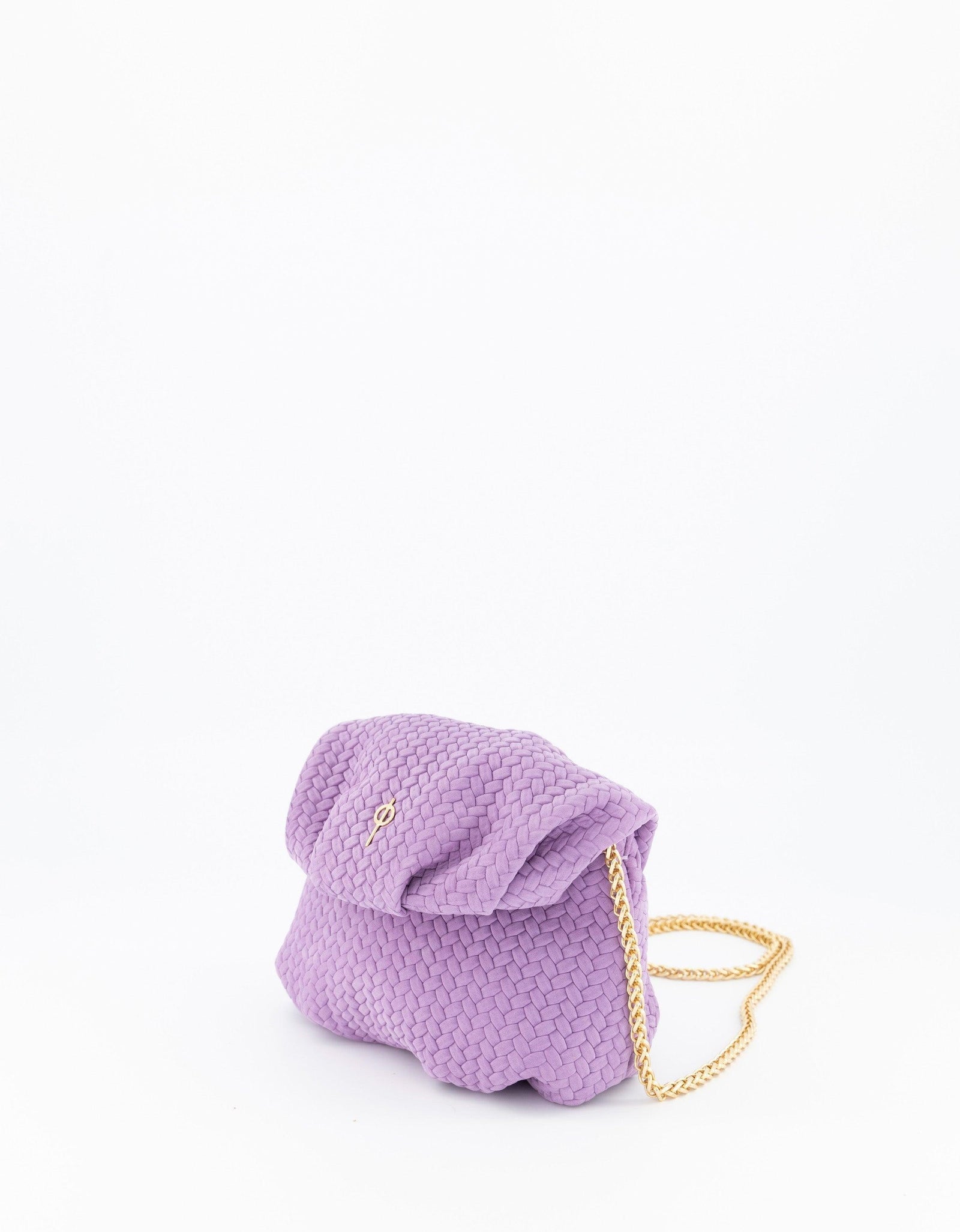 Mini Leda Braid Handbag Purple by Ladiesse