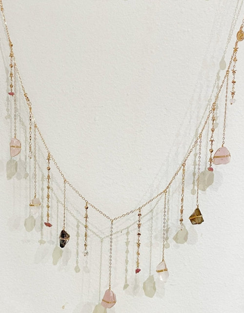 Load image into Gallery viewer, Mini Triple Quartz Healing Crystal Garland by Ariana Ost
