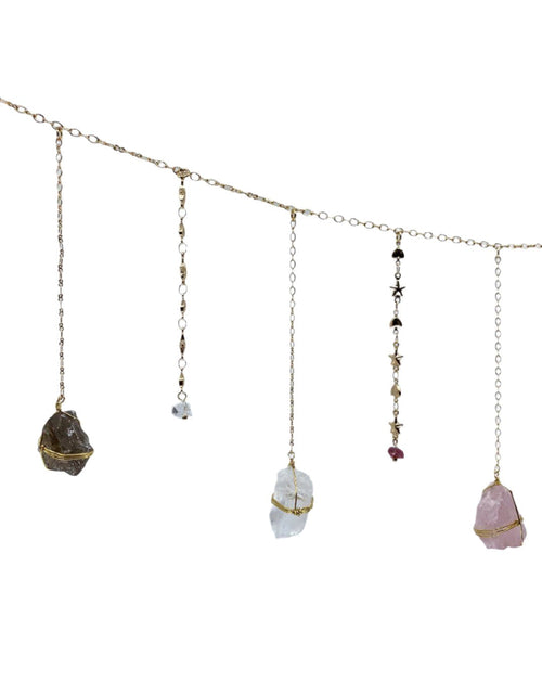 Load image into Gallery viewer, Mini Triple Quartz Healing Crystal Garland by Ariana Ost
